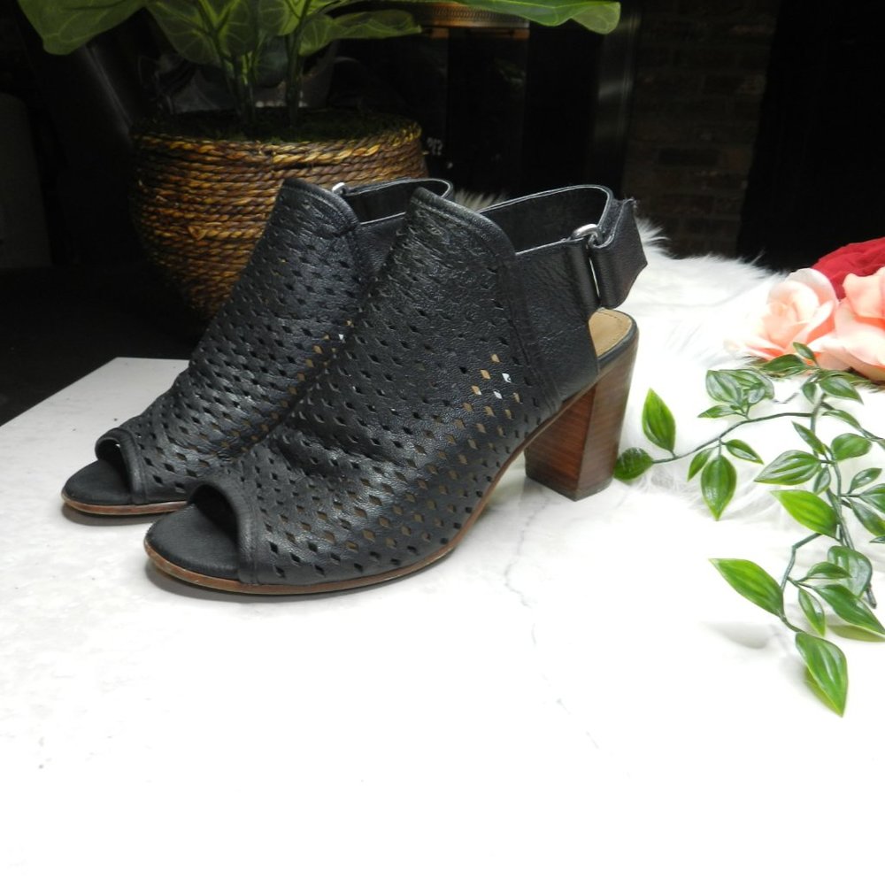 Steve Madden Open Toe Back Strap Block Heel Bootie - image 5